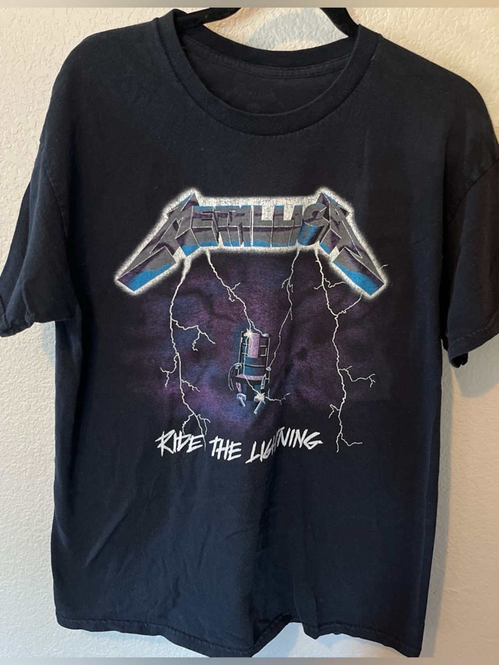 Men’s Ride the Lightning Metallica Band Tee - Black